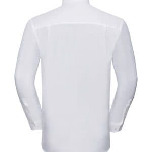 Russell Collection Long Sleeve Easy Care Oxford Shirt — 932M WHI BACK
