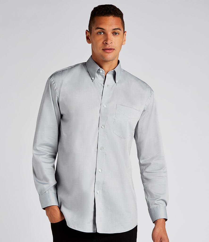 Kustom Kit Premium Long Sleeve Classic Fit Oxford Shirt — k105