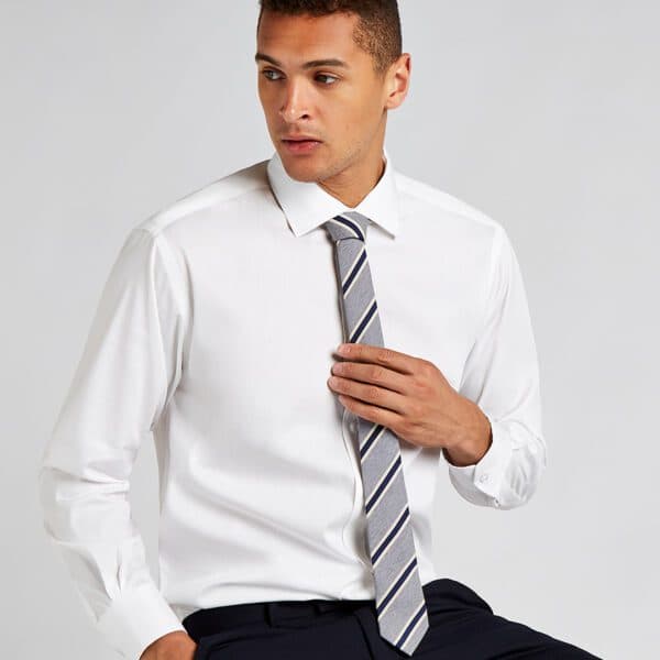 Kustom Kit Premium Long Sleeve Classic Fit Oxford Shirt (Optional Pocket)