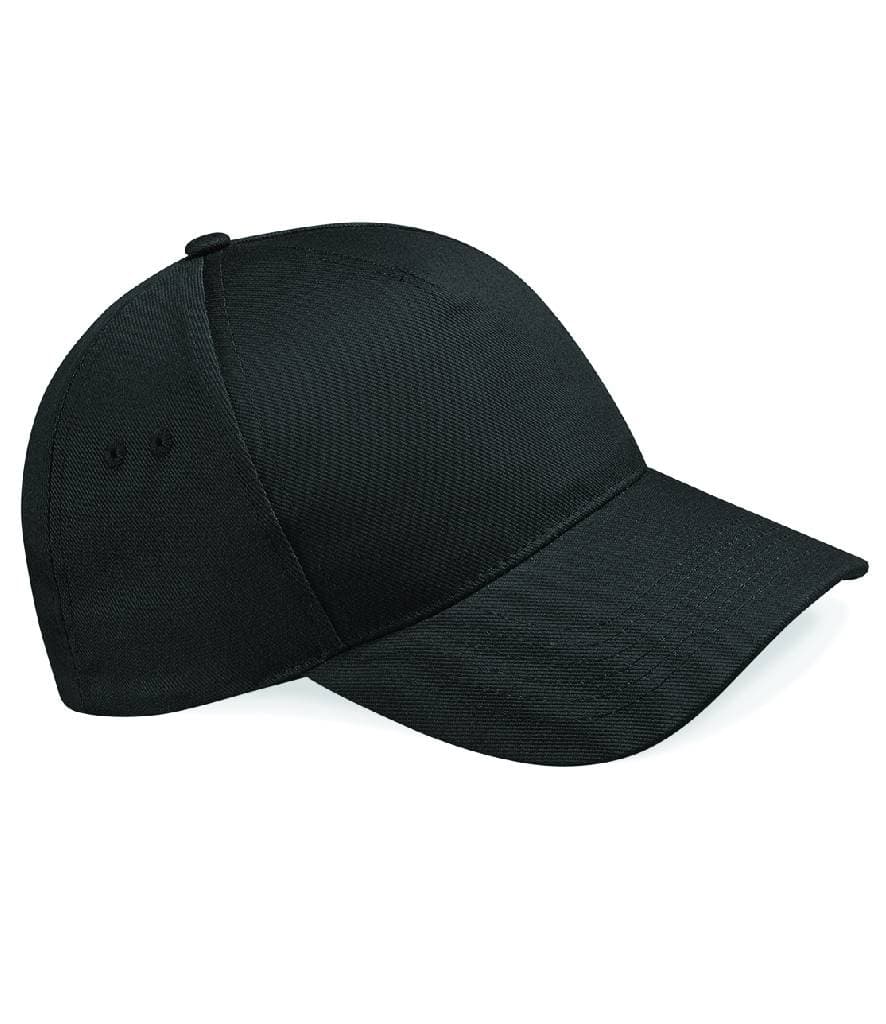 Beechfield Ultimate 5 Panel Cap — BB15 BLK FRONT