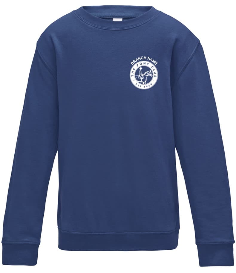 Pony Club Children’s Sweatshirt — JH030 Roundel Above