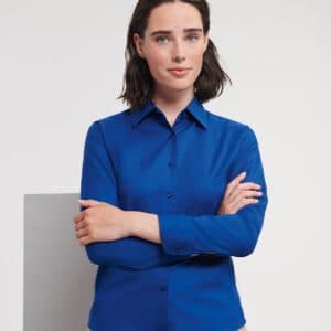 Russell Collection Long Sleeve Easy Care Oxford Shirt (Ladies)