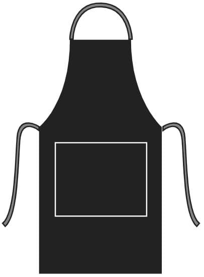 Dennys Cross Back Apron in Black