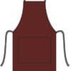 Dennys Cross Back Apron in Claret