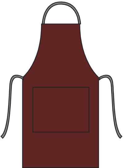 Dennys Cross Back Apron in Claret
