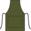 Dennys Cross Back Apron in Olive Green