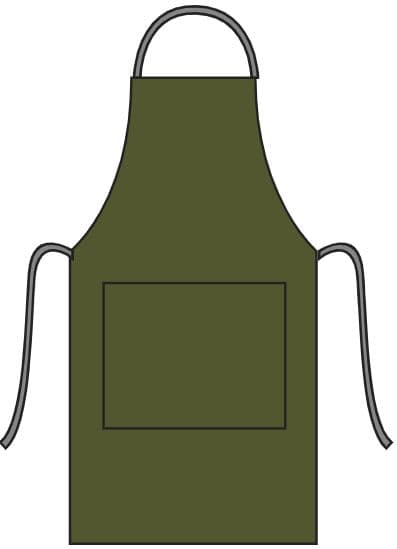 Dennys Cross Back Apron in Olive Green
