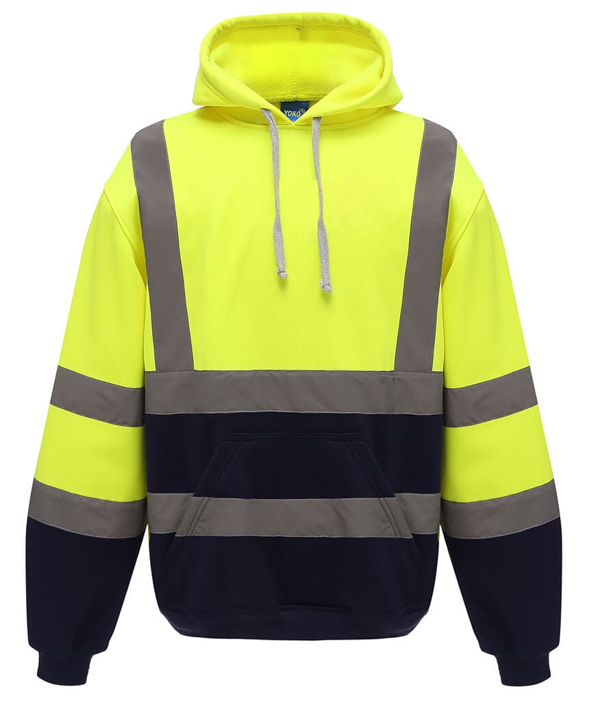 Yoko Hi-Vis Zip Hoodie — YK031 YLNV FRONT