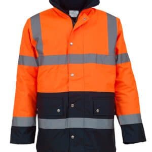 Yoko Hi-Vis Two Tone Motorway Jacket — YK204 ORNV FRONT