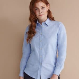 Henbury Ladies Long Sleeve Classic Oxford Shirt