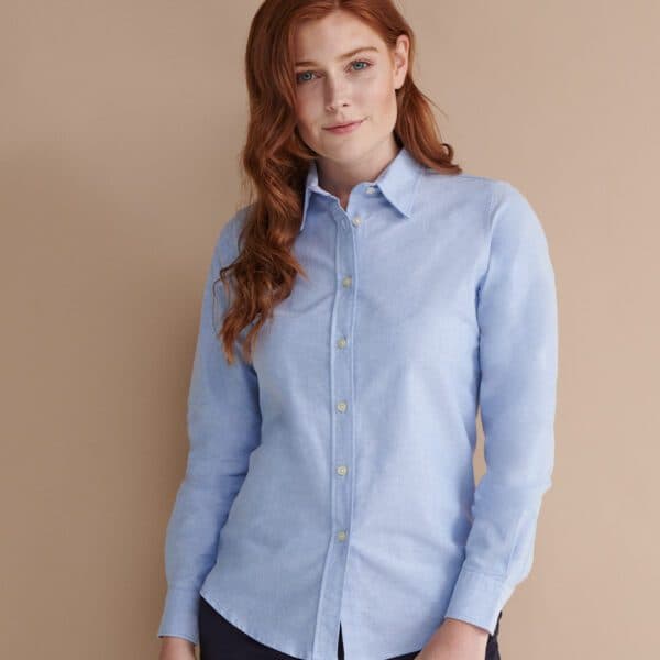 Henbury Ladies Long Sleeve Classic Oxford Shirt