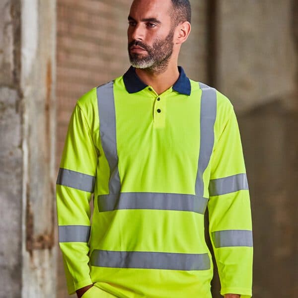 Pro RTX High Visibility Long Sleeve Polo Shirt