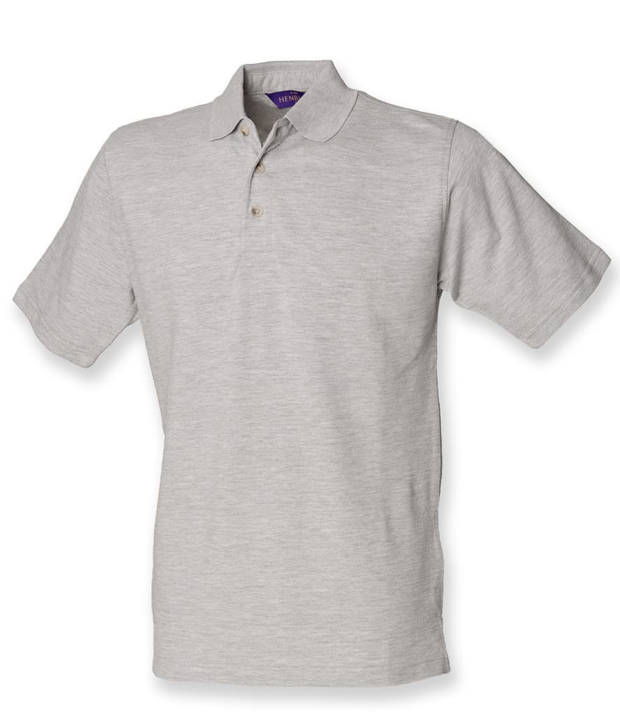 Henbury Modern Fit Cotton Piqué Polo Shirt — H100 HEA FRONT