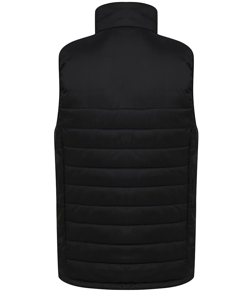 Henbury Unisex Padded Gilet — H875 BLK BACK