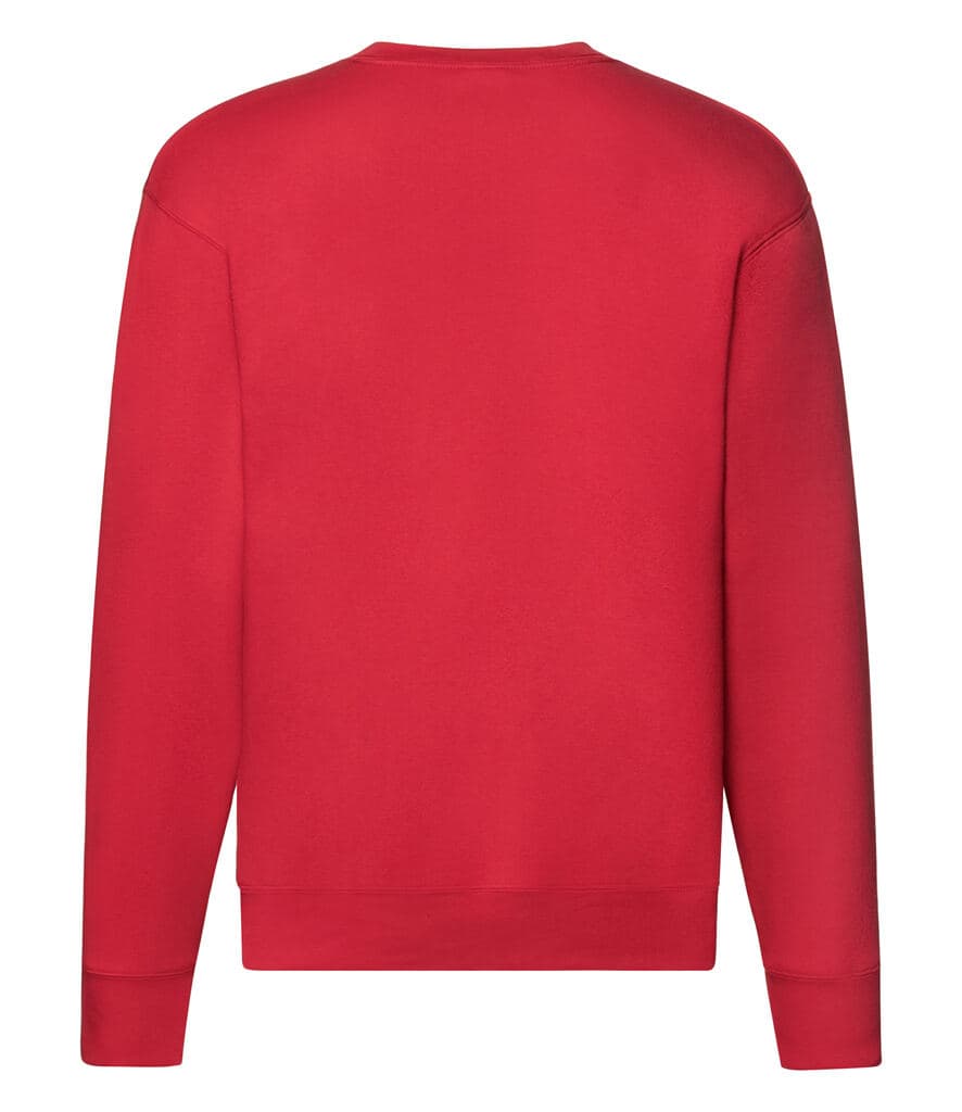 Fruit of the Loom Premium Drop Shoulder Sweatshirt — SSE9 RED BACK