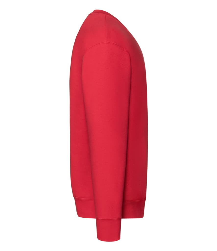 Fruit of the Loom Premium Drop Shoulder Sweatshirt — SSE9 RED RIGHT