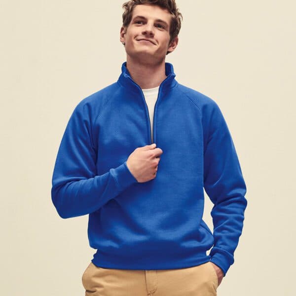 Fruit of the Loom Premium Zip Neck Sweatshirt