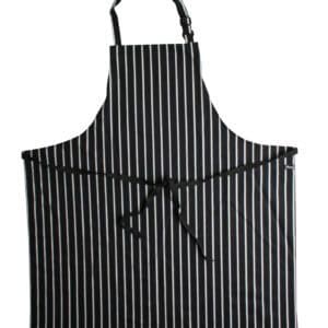 Dennys Stripe Bib Apron — DE145 NVWH FRONT