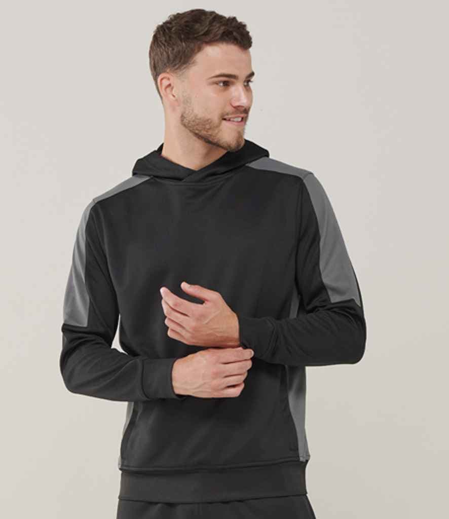 Finden and Hales Unisex Team Hoodie — LV341 BK_GT MODEL 1