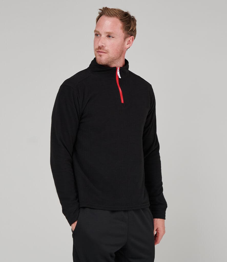Finden and Hales Zip Neck Piped Micro Fleece — lv570