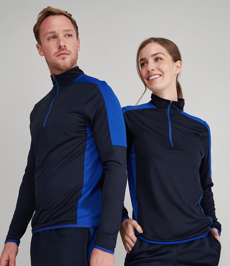 Finden and Hales Contrast Zip Neck Midlayer Top — lv571