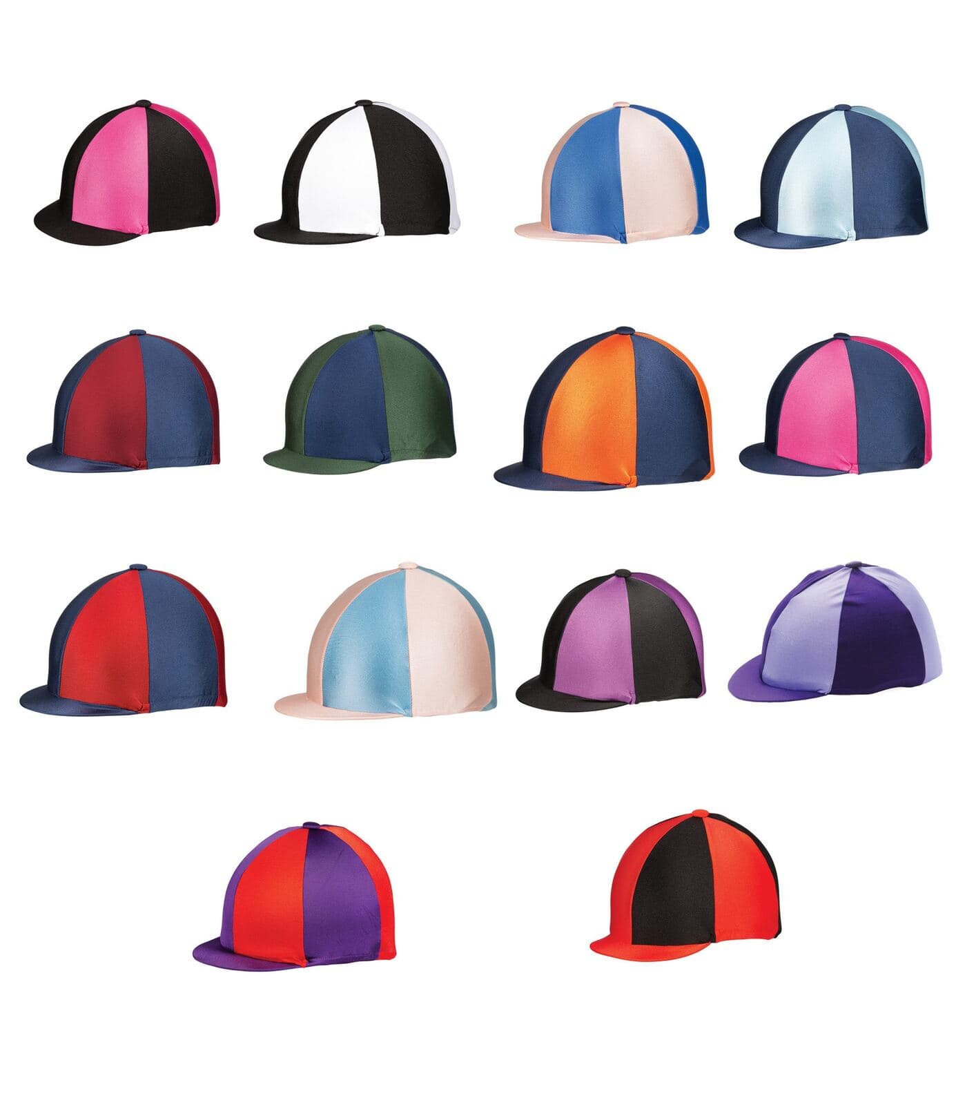 Hy Equestrian Two Tone Hat Silk with Branch Name (10 Pack) — Hy Eq Two Tone Lycra Silks