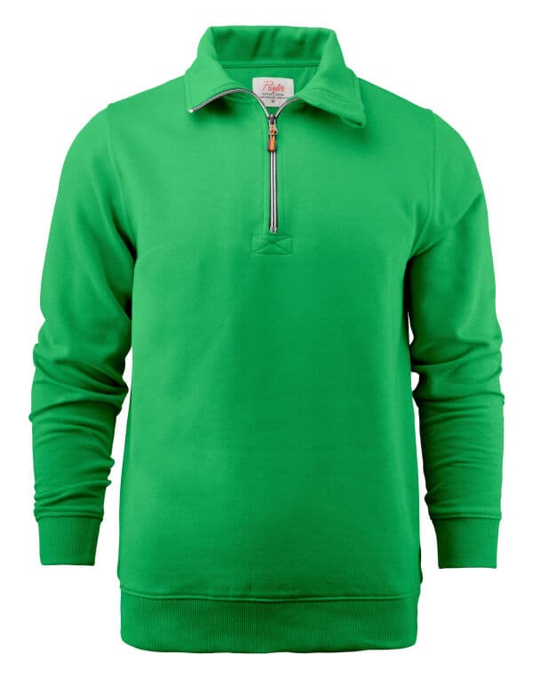 Printer Essentials Rounders Unisex 1/4 Zip Sweatshirt in Fresh Green