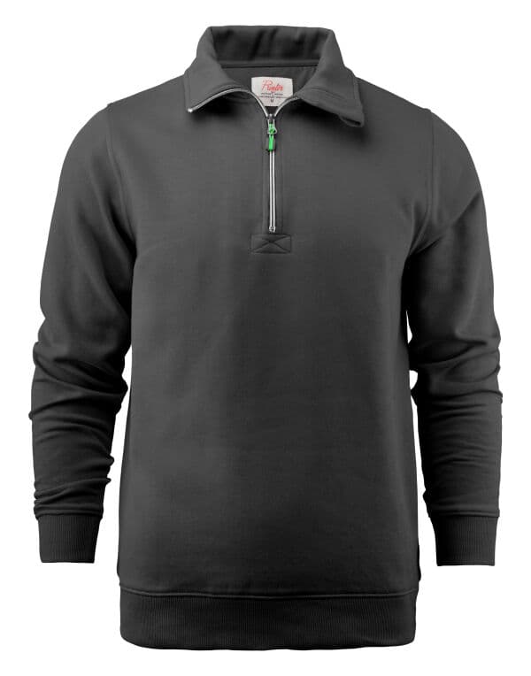 Printer Essentials Rounders Unisex 1/4 Zip Sweatshirt in Black
