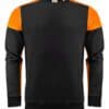 Printer Prime Unisex Crewneck Sweatshirt in Black/Orange