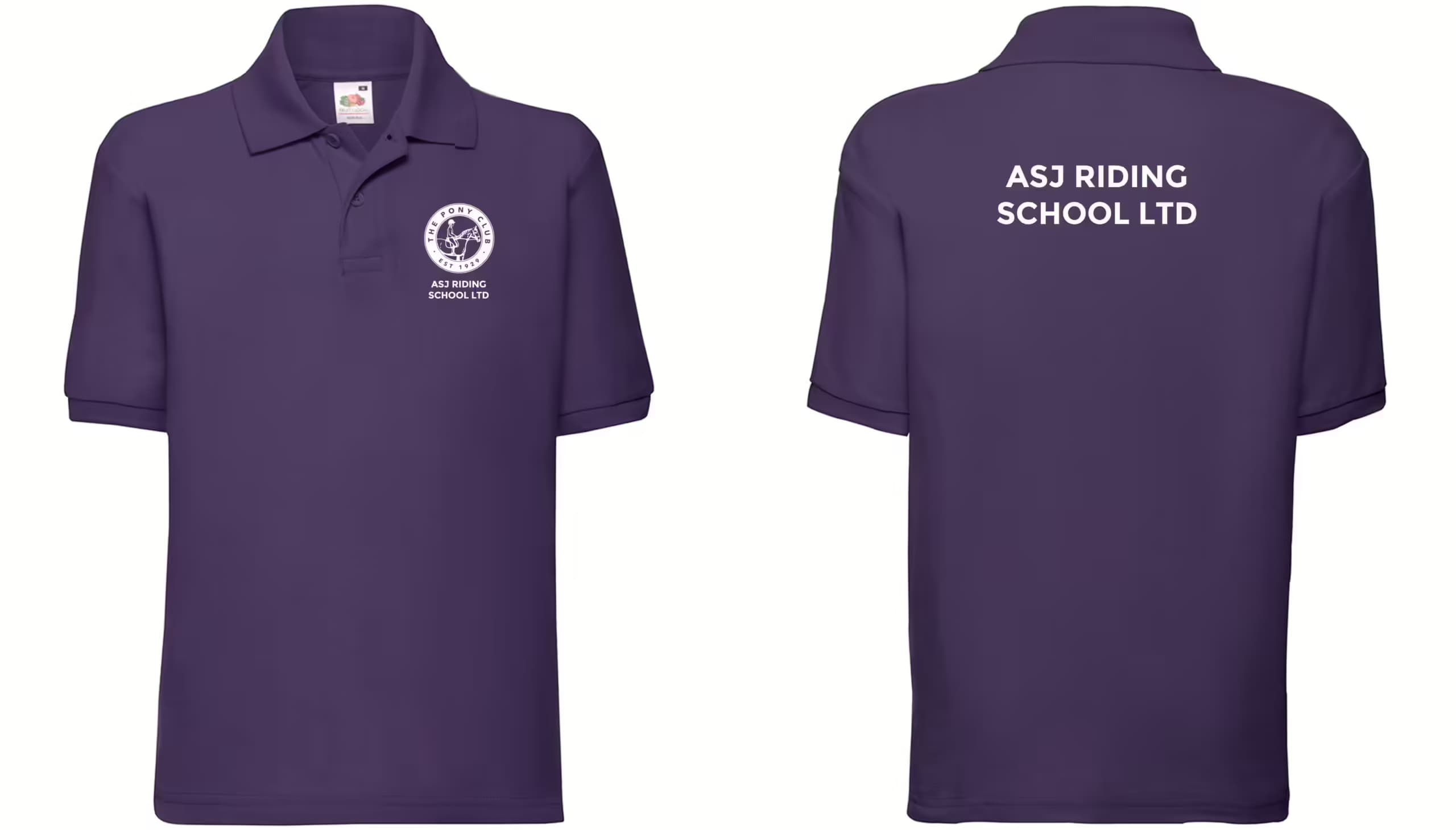 ASJ Pony Club Adult’s Polo Shirt — SS11 w Back