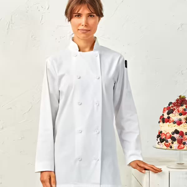 Premier Ladies Long Sleeve Chef’s Jacket