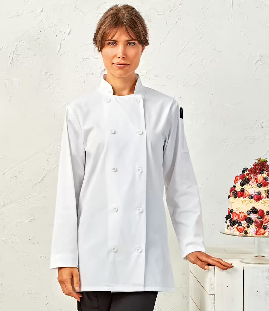 Premier Ladies Long Sleeve Chef’s Jacket