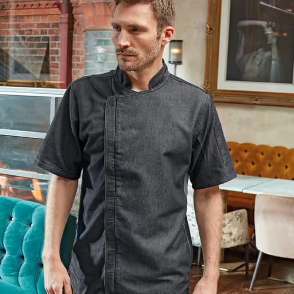 Premier Short Sleeve Zipped Chef’s Jacket