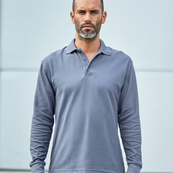 Pro RTX Pro Long Sleeve Pique Polo Shirt