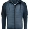 James Harvest Keyport Full Zip Hooded Hybrid Unisex Jacket in Navy