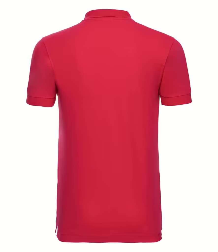 Russell Stretch Pique Polo Shirt (Unisex) — 566M CSR BACK