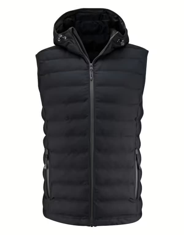 James Harvest Woodlake Heights Padded Unisex  Vest in Black