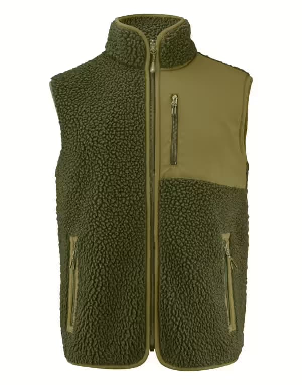 James Harvest Kingsley Sherpa Fleece Unisex Vest