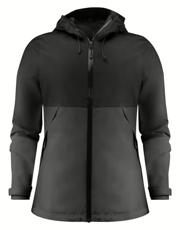 James Harvest Northville Two-Tone Ladies Shell Jacket in Black