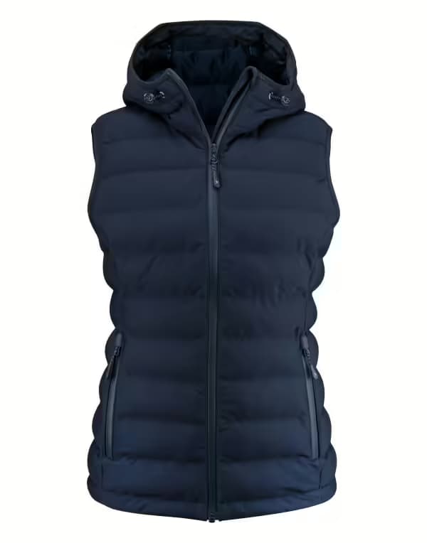 James Harvest Woodlake Heights Padded Ladies Vest in Navy