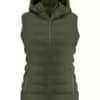 James Harvest Woodlake Heights Padded Ladies Vest in Moss Green