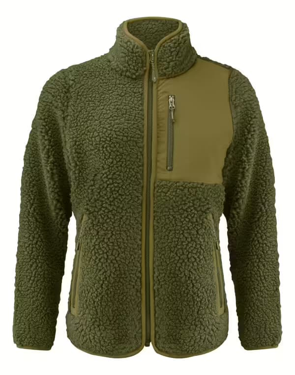 James Harvest Kingsley Sherpa Fleece Ladies in Moss Green
