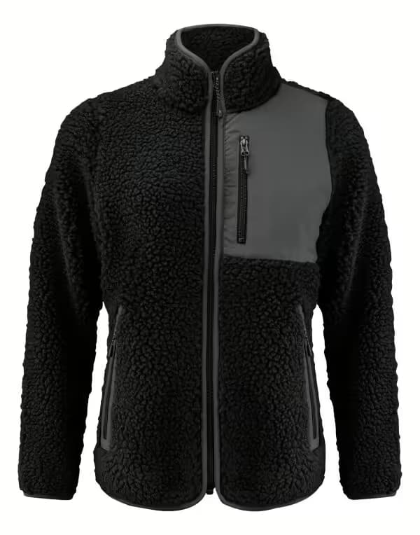 James Harvest Kingsley Sherpa Fleece Ladies in Black