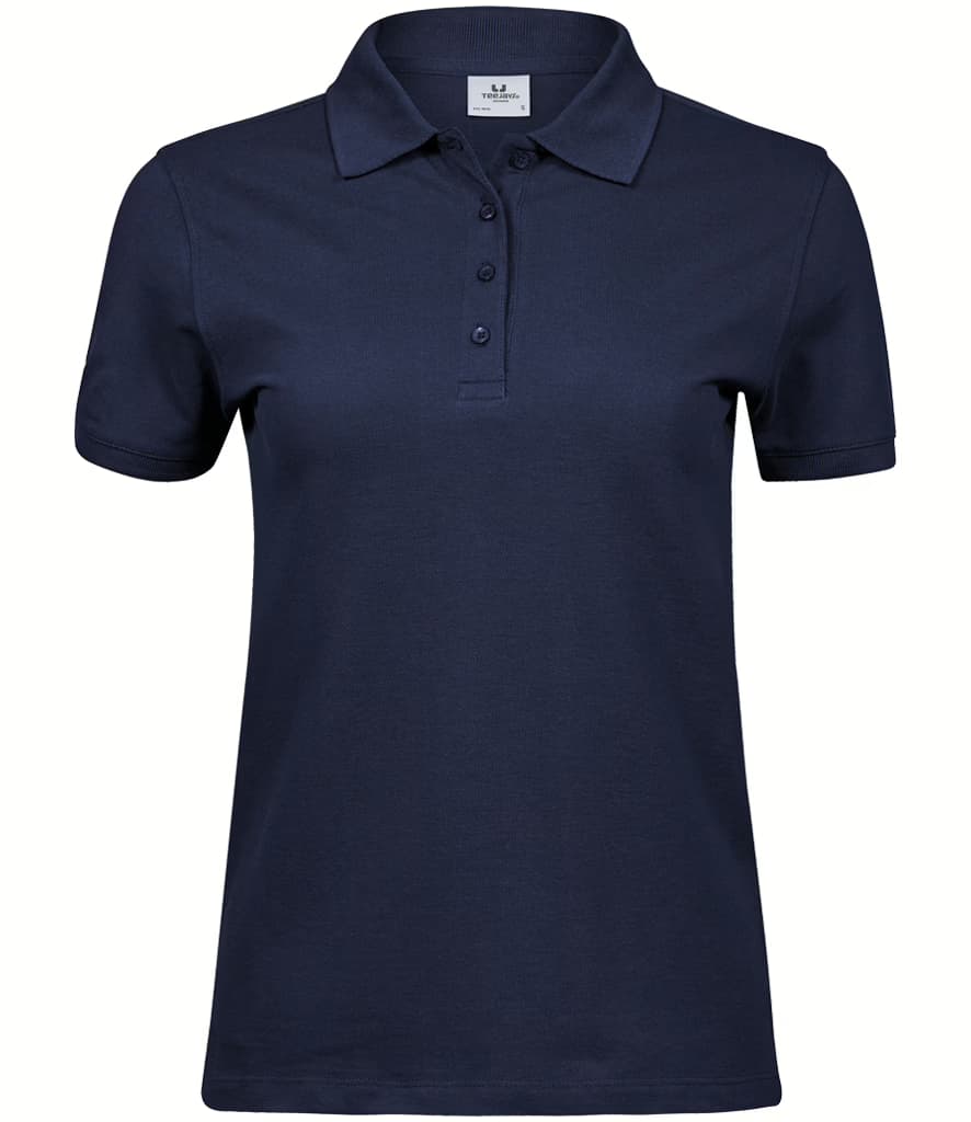 Tee Jays Ladies Heavy Cotton Pique Polo Shirt — T1401 NAV FRONT