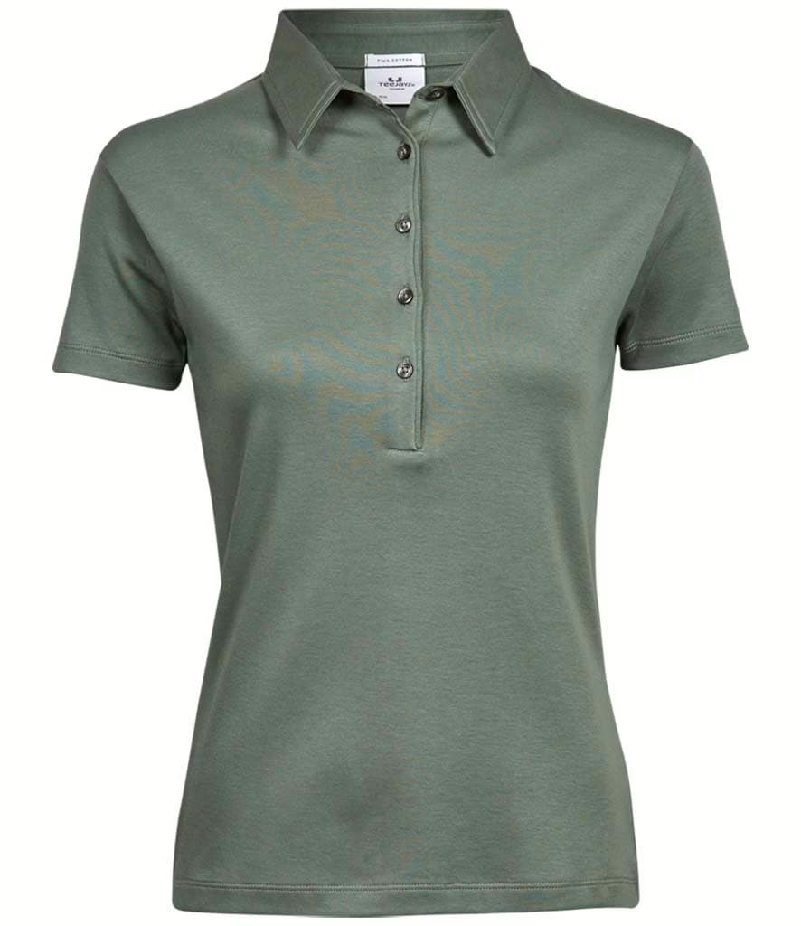Tee Jays Women’s Pima Cotton Interlock Polo Shirt — T1441 LFG FRONT