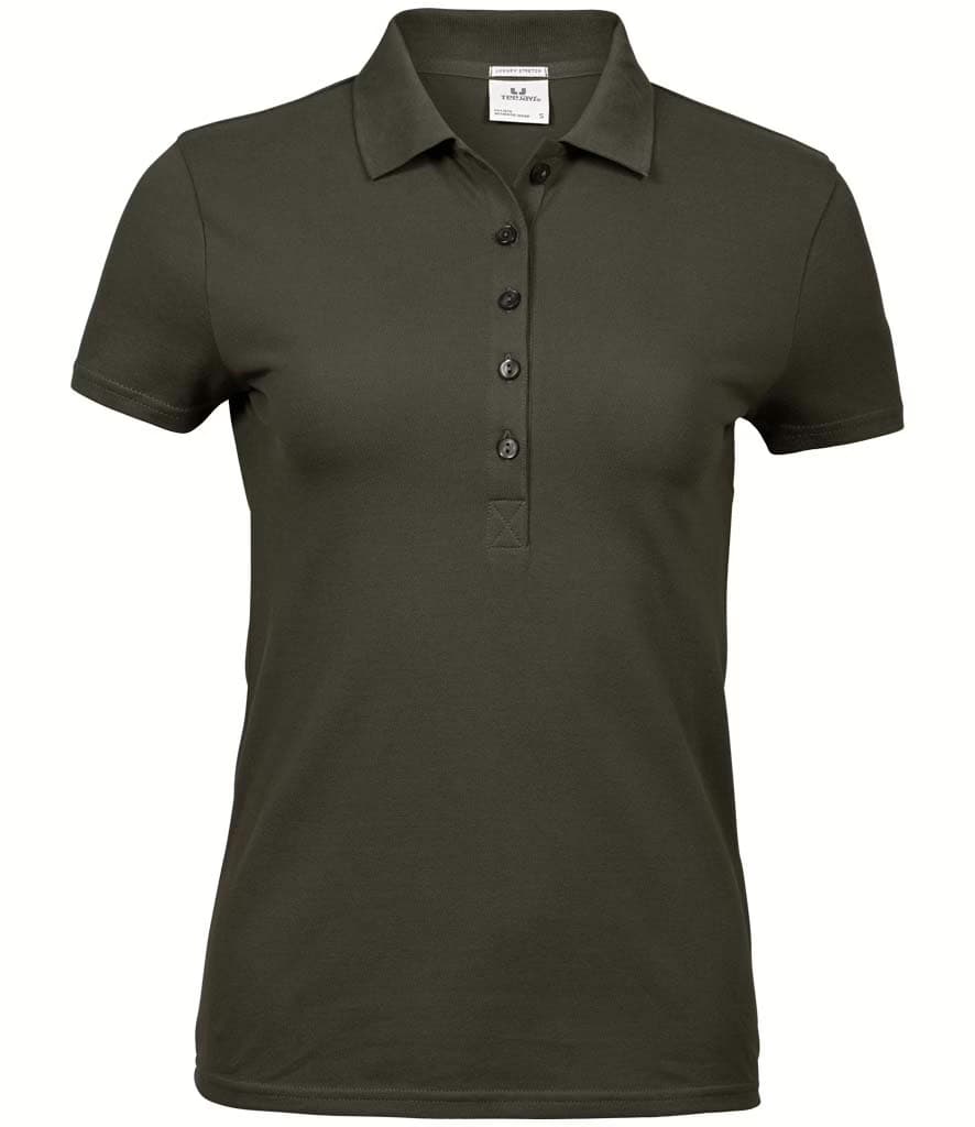 Tee Jays Ladies Luxury Stretch Pique Polo Shirt — T145 DLV FRONT