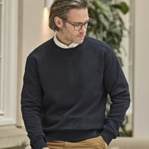Tee Jays Ribbed Interlock Crew Neck Sweatshirt
