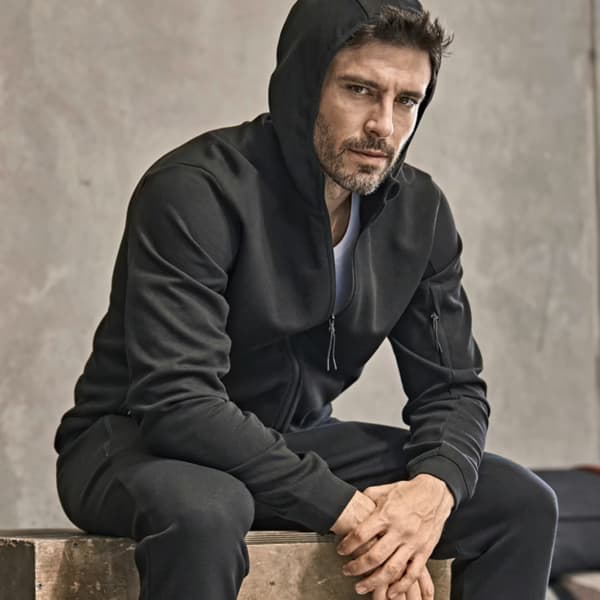 Tee Jays Athletic Hooded Full Zip Sweat Jacket