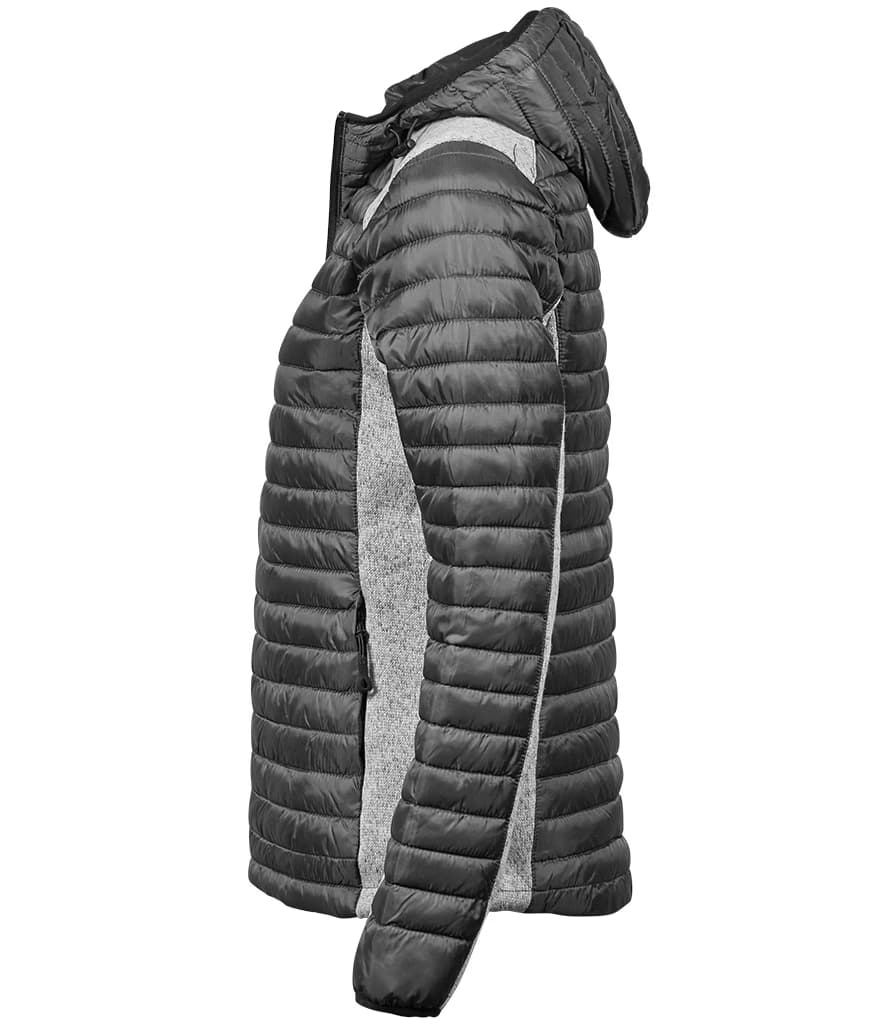 Tee Jays Ladies Crossover Hooded Padded Outdoor Jacket — T9611 SCGG LEFT