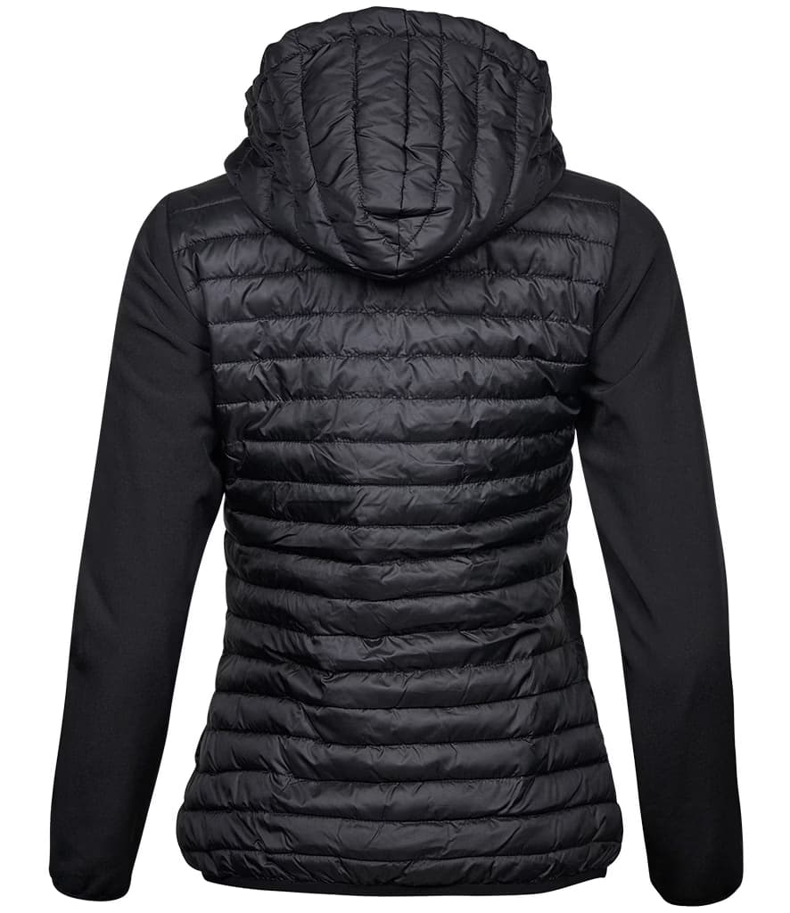 Tee Jays Ladies Crossover Padded Jacket — T9629 BKBK BACK